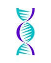 Abstract DNA strand symbol. Isolated on white background. Vector concept illustration. Royalty Free Stock Photo