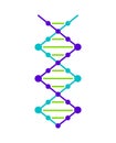 Abstract DNA strand symbol. Isolated on white background. Vector concept illustration. Royalty Free Stock Photo