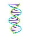 Abstract DNA strand symbol. Isolated on white background. Vector concept illustration. Royalty Free Stock Photo