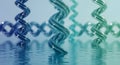 Abstract DNA Strands in Water Royalty Free Stock Photo
