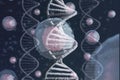 Abstract DNA structure concept,3d Render illustration,stem cells,molecule helix spiral,science,Medical,genetic biotechnology,