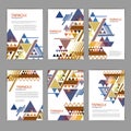 Abstract document template with triangle