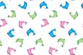 Abstract dolphin seamless pattern