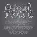 Abstract Doodle Alphabet and Digit Vector Royalty Free Stock Photo