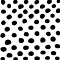 Abstract doodle background. Vector hand drawn polka dot background in doodle style. Black and white. Graphic design