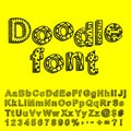 Abstract doodle font