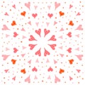 Abstract doodle hearts background