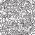 Abstract doodle monochrome seamless pattern background