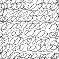 Abstract doodle texture. Seamless graphic pattern. Isolated black and white texture.