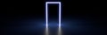 Abstract door in the form of luminous lines. A rectangular portal of light. 3d rendering