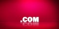 Abstract Dot Com Domain style backdrop with 3D rendered room and text. Website address Royalty Free Stock Photo