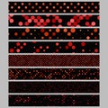 Abstract dot pattern rectangular web banner background set Royalty Free Stock Photo