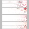 Abstract dot pattern rectangular web banner background set Royalty Free Stock Photo