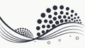 Abstract Dot Pattern Wave Vector Background Design, vector design Generative AI Royalty Free Stock Photo