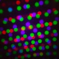 Abstract dot round glitter defocus background backdrop. Illumination blurred light, abstract multicolored light flare geometric Royalty Free Stock Photo