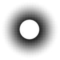 Abstract dots circle. Halftone design element