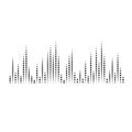 Abstract dotted equalizer. Vertical dots. Vector illustration of a graphic eq