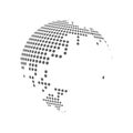 Abstract dotted globe earth. Vector illustration Royalty Free Stock Photo