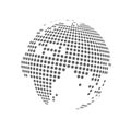 Abstract dotted globe earth. Vector illustration Royalty Free Stock Photo