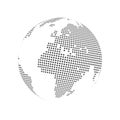 Abstract dotted globe earth. Vector illustration Royalty Free Stock Photo