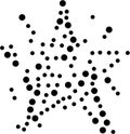 Abstract Dotted Star Vector Illustration.cdr Royalty Free Stock Photo