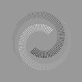 Abstract dotted vector background. Halftone effect. Spiral dotted background or icon. Yin and yang style