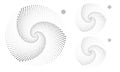 Abstract dotted vector background. Halftone effect. Spiral dotted background or icon. Yin and yang style Royalty Free Stock Photo