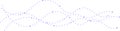 Abstract dotted wave line in purple on transparent background. Minimal design of data flow and digital signal curve. Design Royalty Free Stock Photo