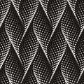 Abstract dotted wave stylish texture. Vector seamless geometric pattern
