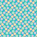 Abstract dotty target circles. Vector pattern seamless background. Hand drawn textured style. Polka dot tossed graphic Royalty Free Stock Photo