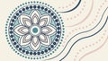 Abstract Dotwork Mandala Decorative Pattern Vector, vector design Generative AI Royalty Free Stock Photo