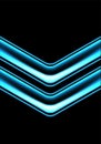 Abstract double blue glass arrow light on black design modern futuristic background vector Royalty Free Stock Photo