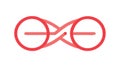 Abstract Double Loop for Connection and Data Cycle, vector design Generative AI Royalty Free Stock Photo