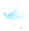 Abstract dove on white background Royalty Free Stock Photo