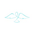 Abstract Dove Wings Line Art Symbol Graphic