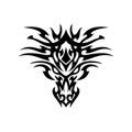 Abstract Tribal Tattoo Dragon Head Graphic Vector Element Royalty Free Stock Photo