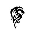 Abstract Tribal Tattoo Dragon Graphic Vector Element Royalty Free Stock Photo