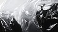 Abstract Draped Plastic Sheets in Black and White Royalty Free Stock Photo
