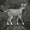 Abstract draw zebra in the savannah, fashion