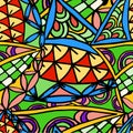 Abstract drawing background of geometric pattern