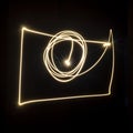 Abstract drawing of a camera with light