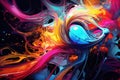 Abstract dream image using neon colors