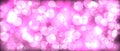 Abstract dreamy background with blurred circles bokeh lights on pink background Royalty Free Stock Photo