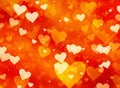 Abstract dreamy hearts background