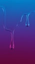 Abstract Dripping Liquid in Neon Blue and Purple Royalty Free Stock Photo