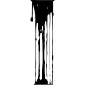 Abstract Dripping Paint. Black ink flows down in long streams and drops. Flowing black liquid. Droplets. Dirty grunge