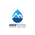 Abstract Drop Real Estate Logos Design Vector Illustration Template Royalty Free Stock Photo