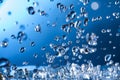 Abstract drop water splash on blue background Royalty Free Stock Photo