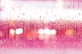 Abstract drops of rain on colorful glass background