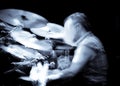 Abstract drummer concert